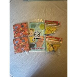 CoComelon Birthday Party Bundle Tablecover‎ Napkins Hats Kids Supplies NEW